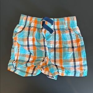 Plaid Shorts with Drawstring